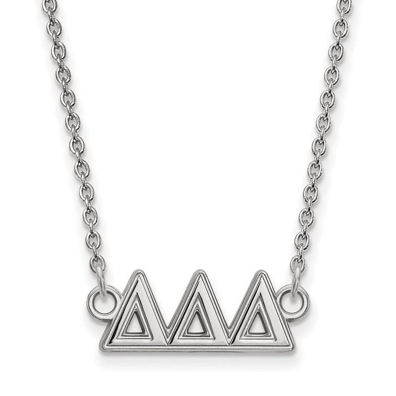 Sterling Silver Delta Delta Delta Medium Necklace